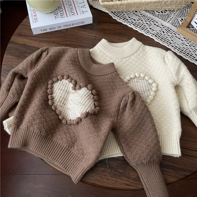 Knitted Heart Pullover