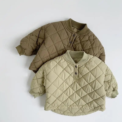 Solid Quilted Padded Jacket