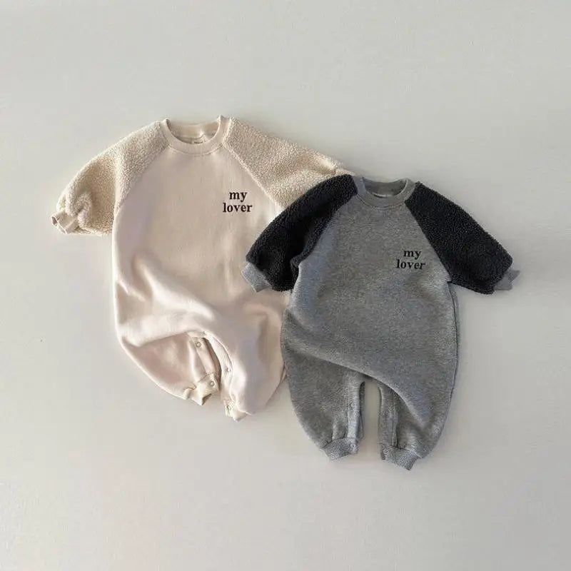 'My Lover' Infant Long-Sleeved Warm Romper
