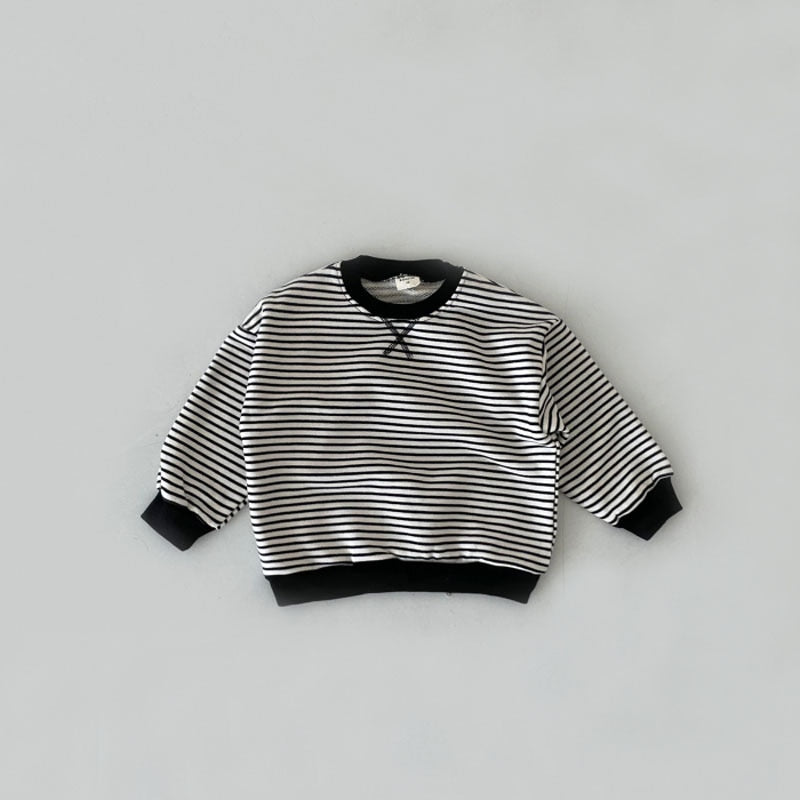 Striped Pullover Sweatshirt