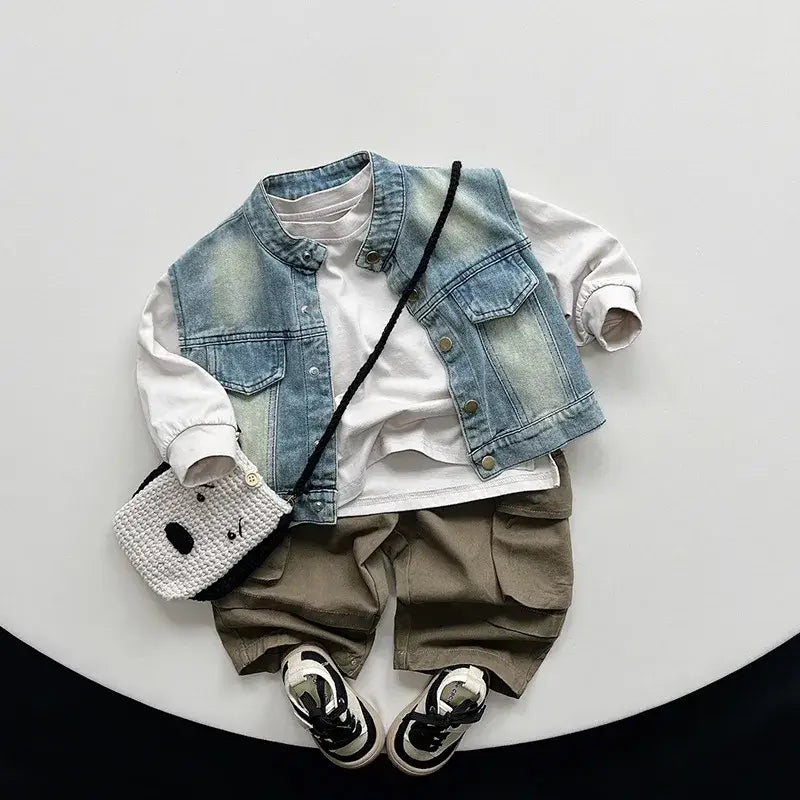 Light Wash Denim Vest