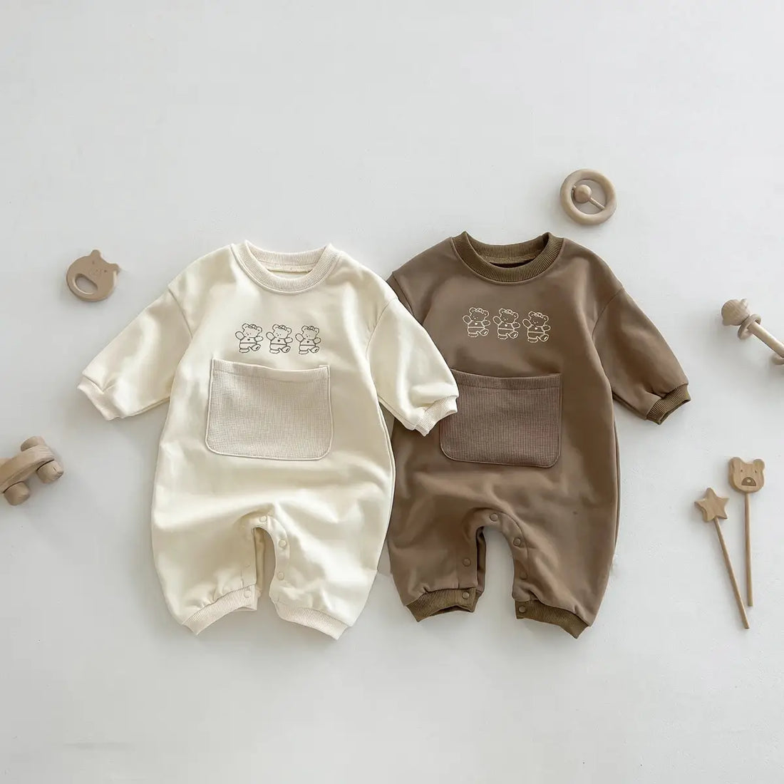 Three Little Bears Long Sleeve Romper