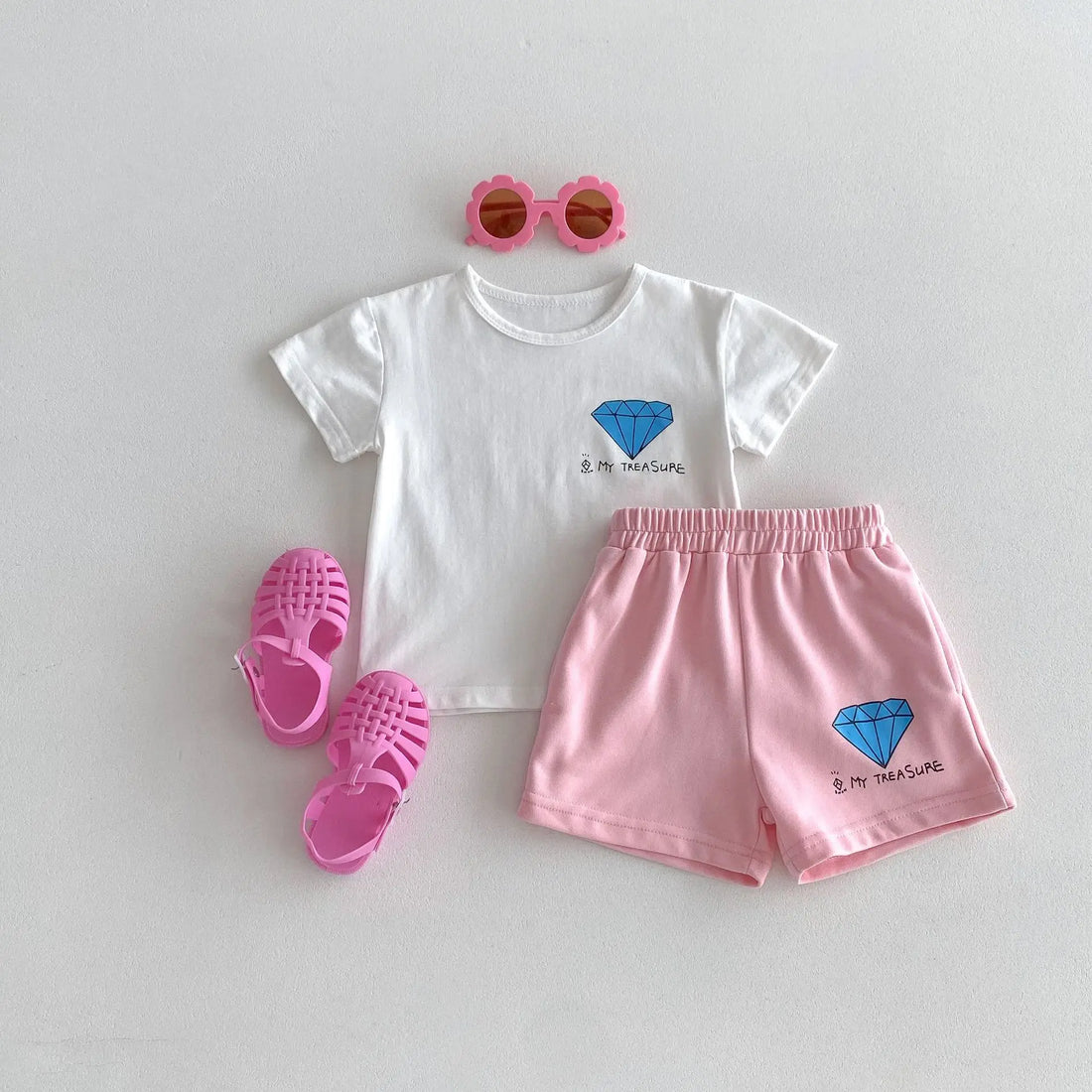 'My Treasure' Print Tee & Shorts