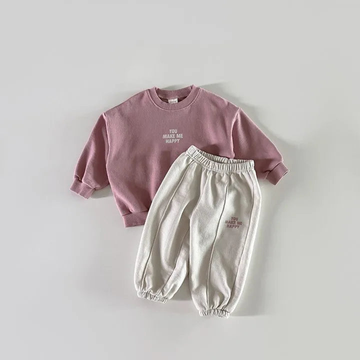 'You Make Me Happy' Jogger Set