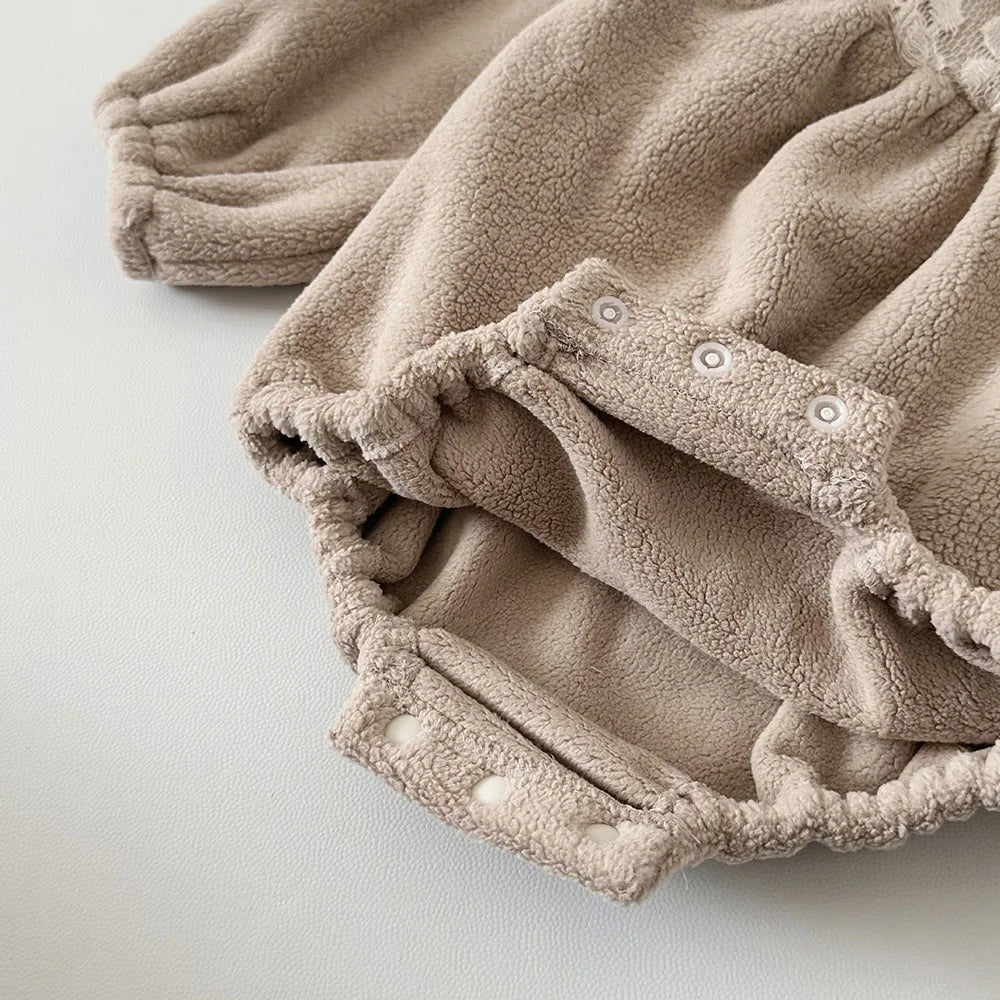Soft & Warm Lace Collar Onesie