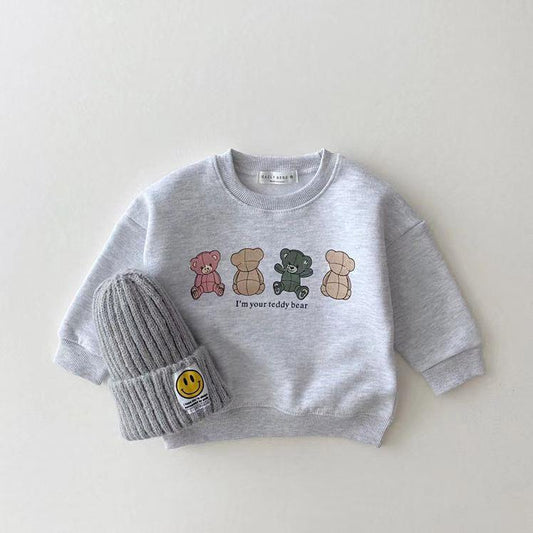 Cute Bear Print Infant Sweatshirt