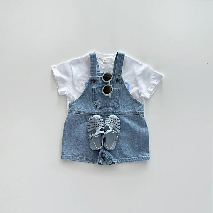 Unisex Kids Denim Overalls