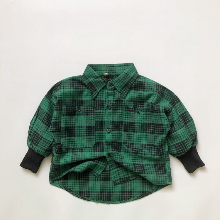 Plaid Long-Sleeved Shirt