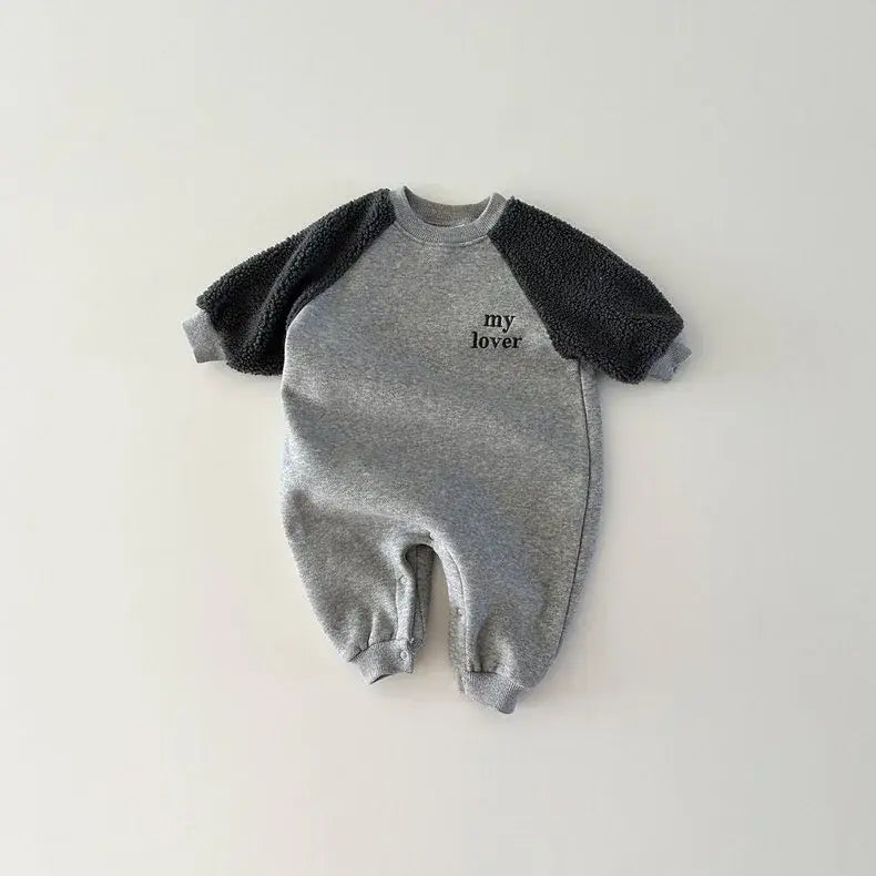 'My Lover' Infant Long-Sleeved Warm Romper