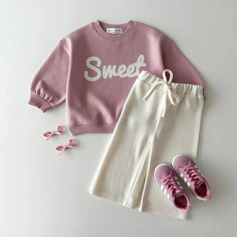 Girls' Wide Leg Solid Pants