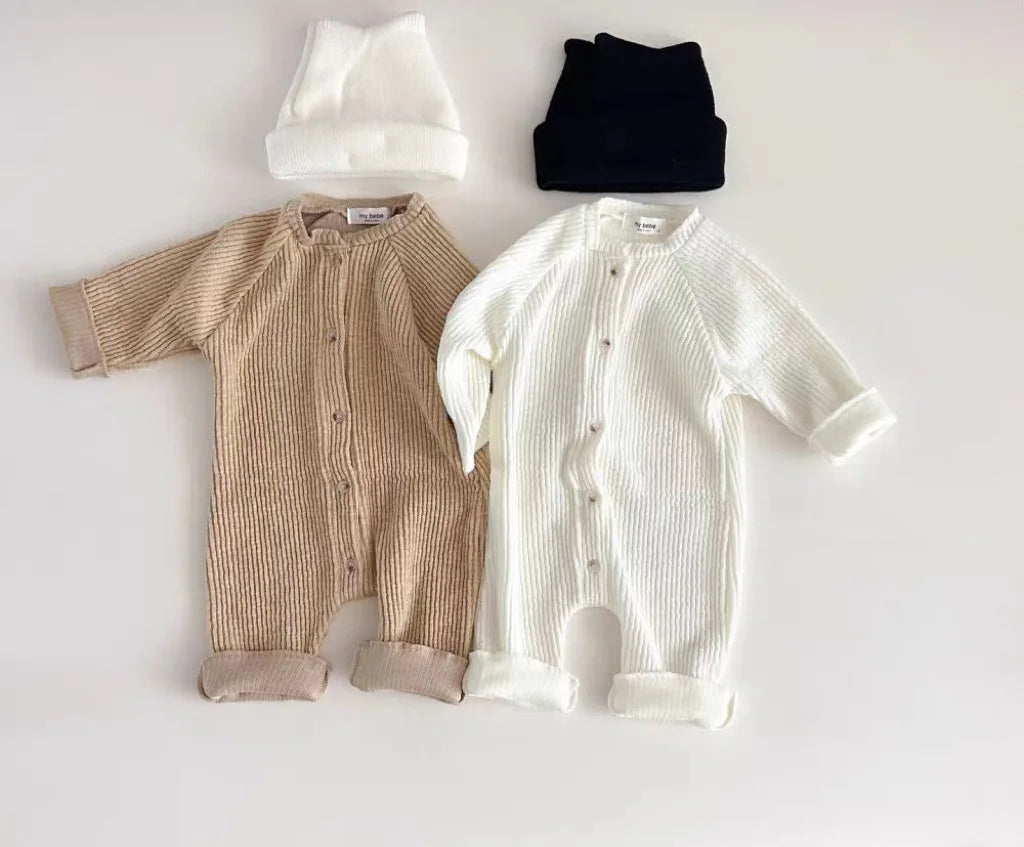 Comfy Long Sleeved Solid Romper