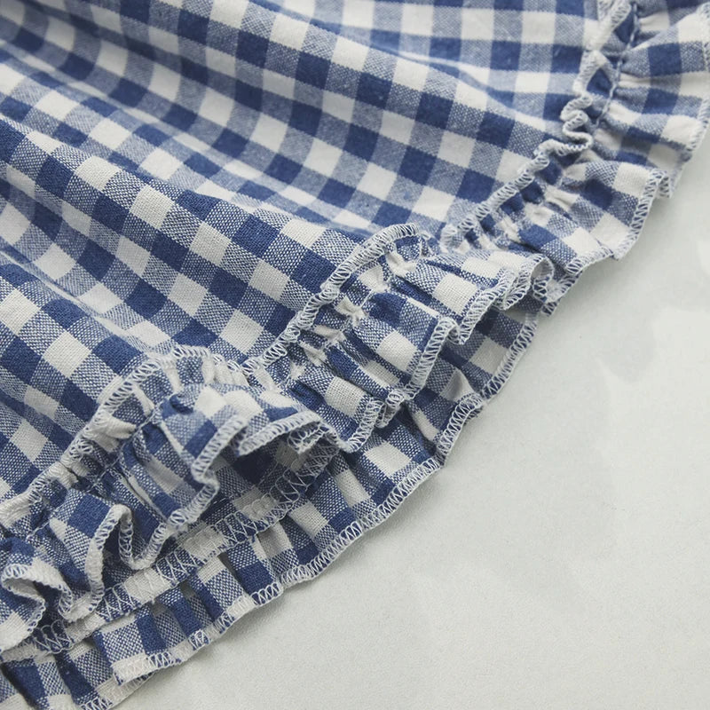 Girls Plaid Sleeveless Top