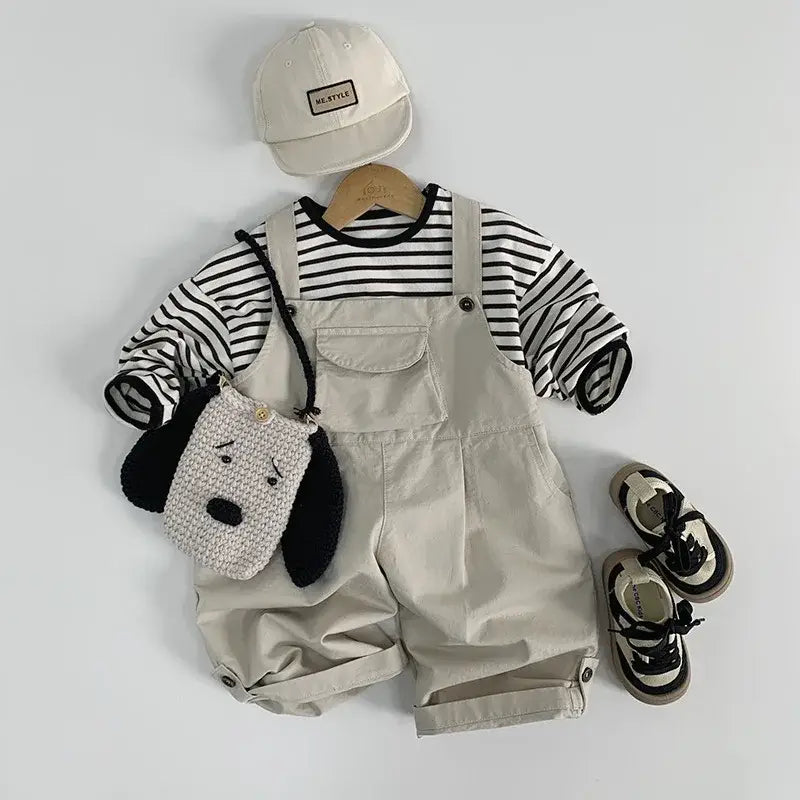 Children's Solid Vintage Overalls