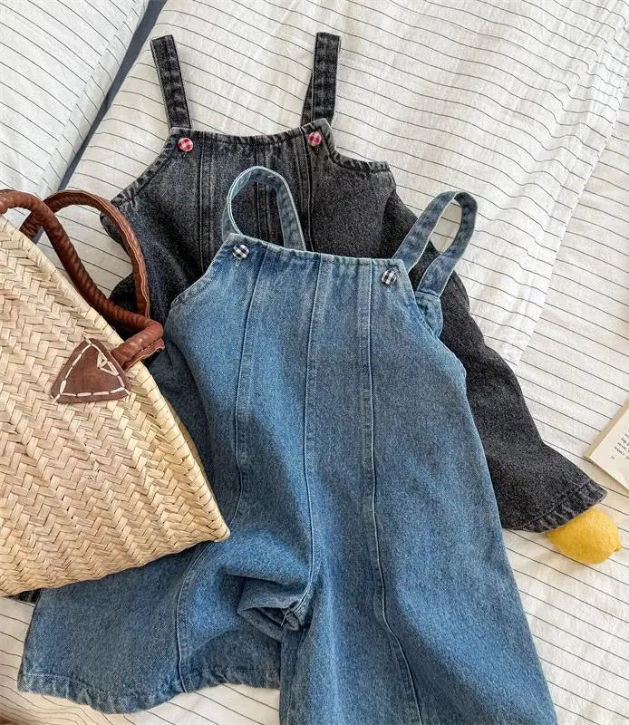 Sleeveless Denim Overalls