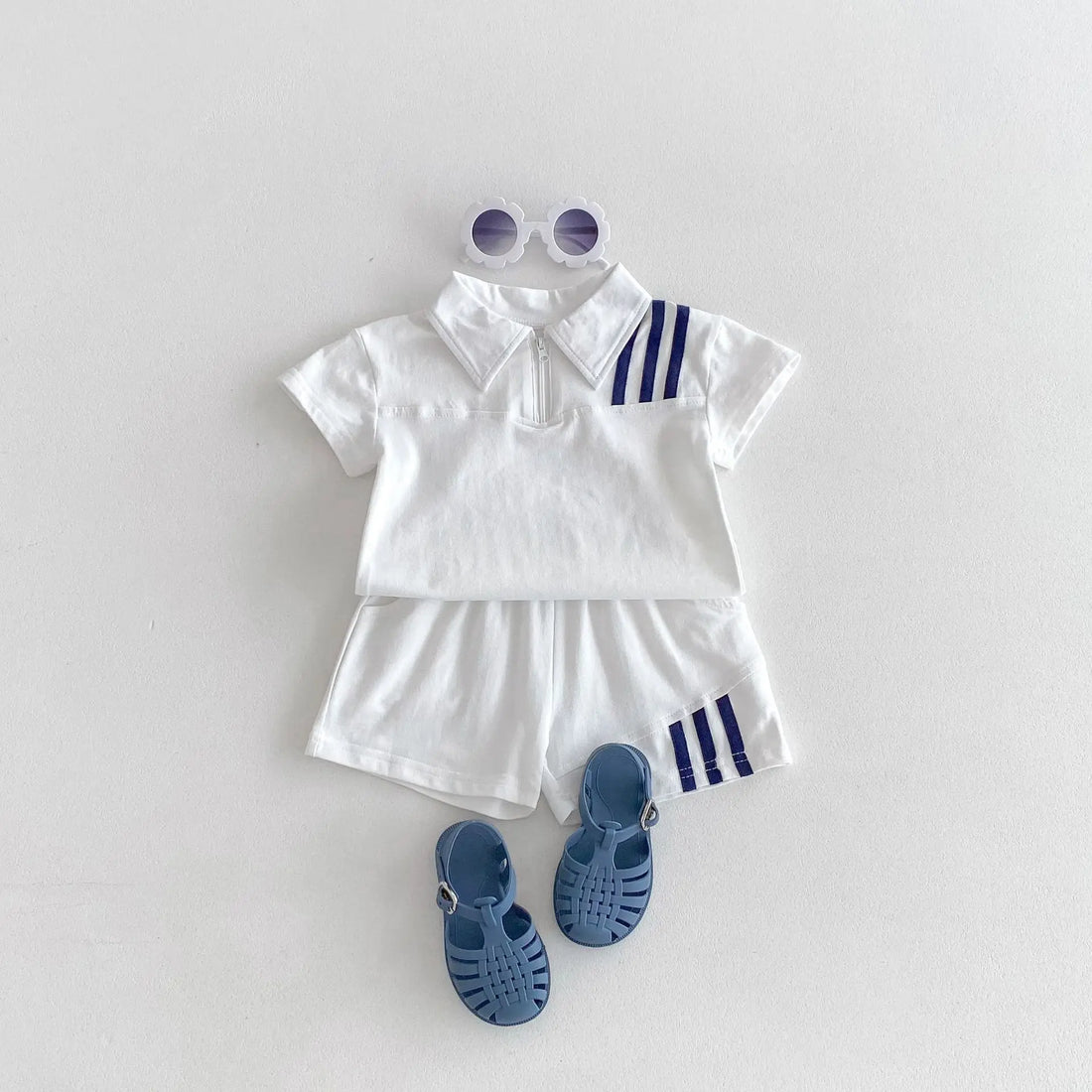 Three Stripes Tee & Shorts Set