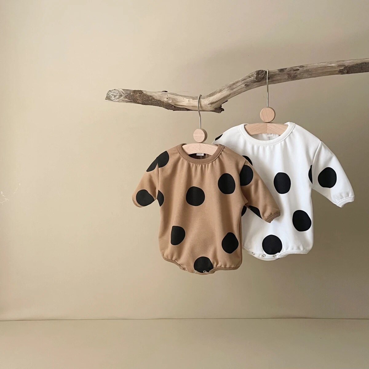 Polka Dot Long-Sleeved Onesie