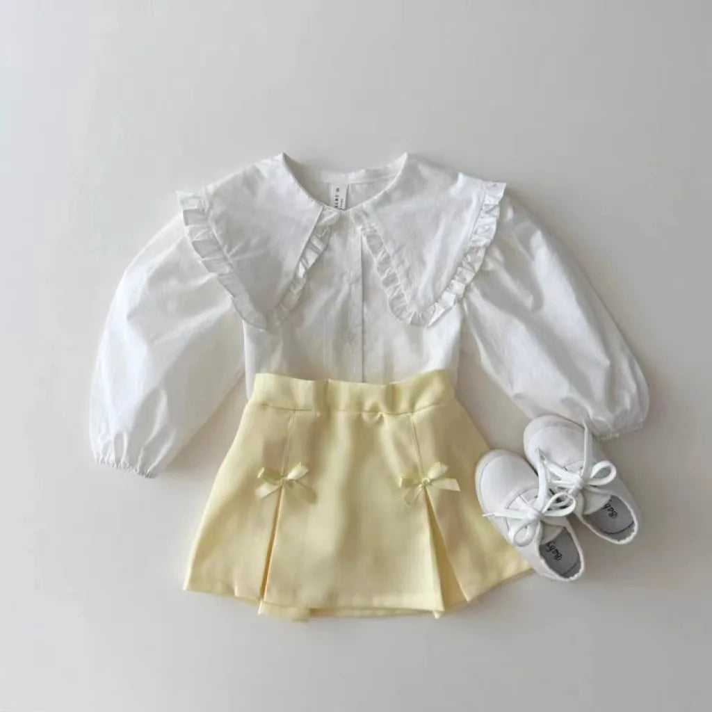 Little Bows Pleated Preppy Skirt
