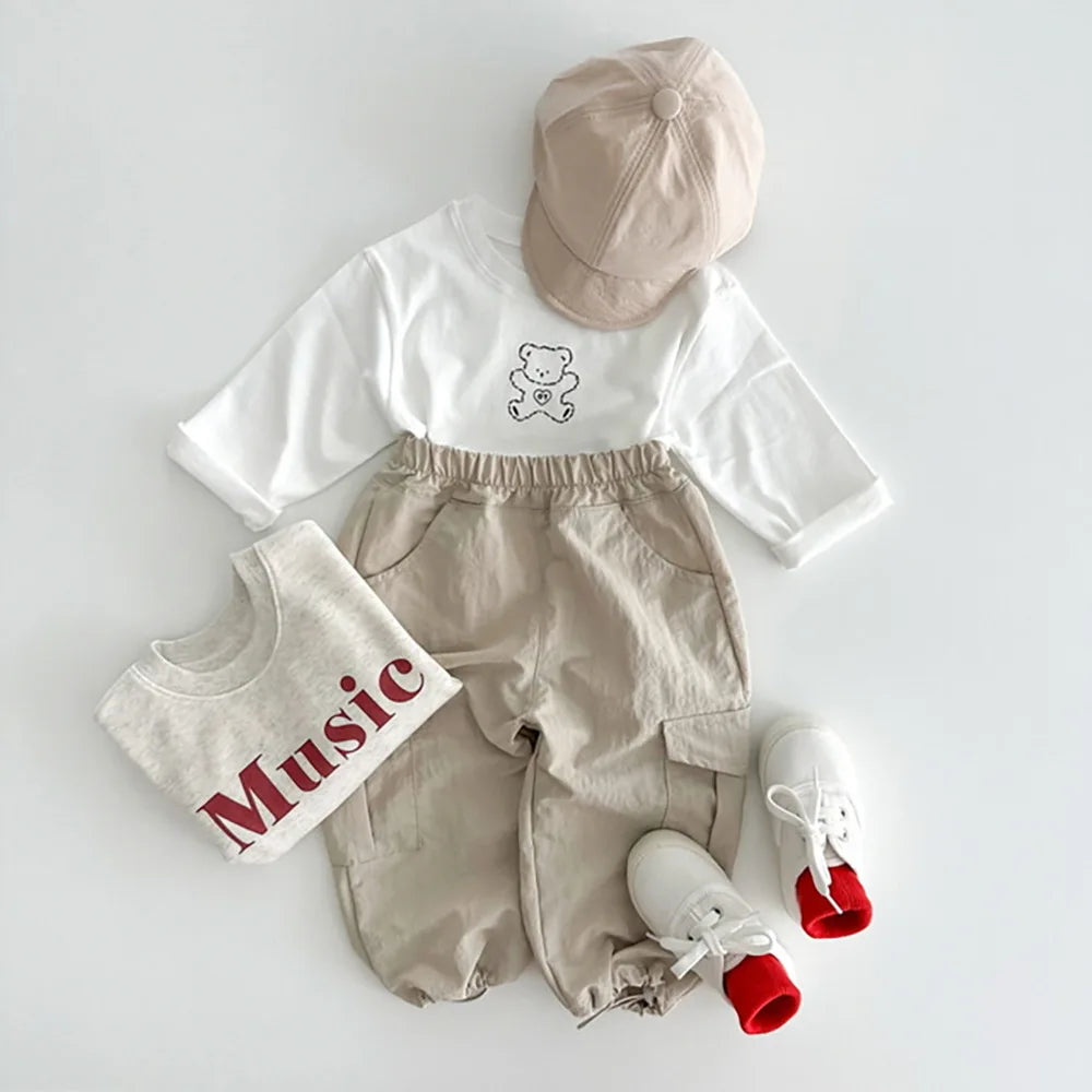 Unisex Casual Solid Cargo Pants