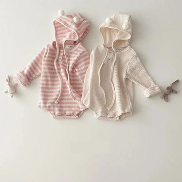 Infant Ribbed Long-Sleeve Onesie & Cap Set