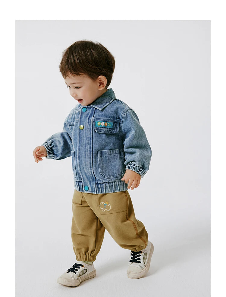 Cartoon Print Denim Jacket