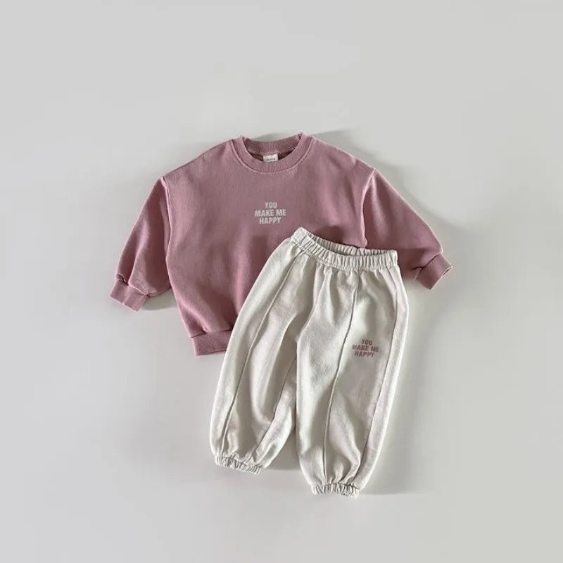 'You Make Me Happy' Jogger Set