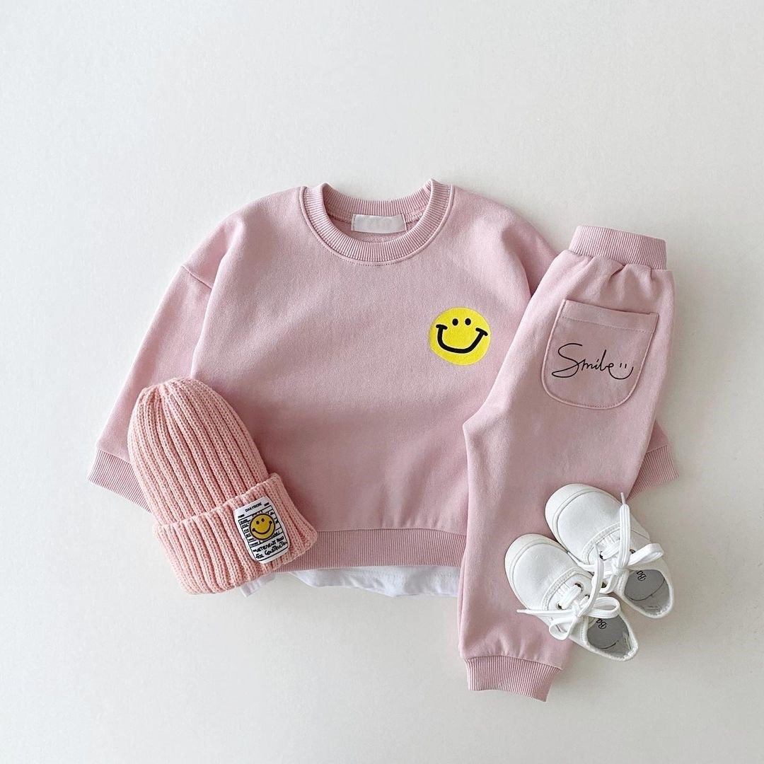 'Smile' Smiley Face Jogger Set