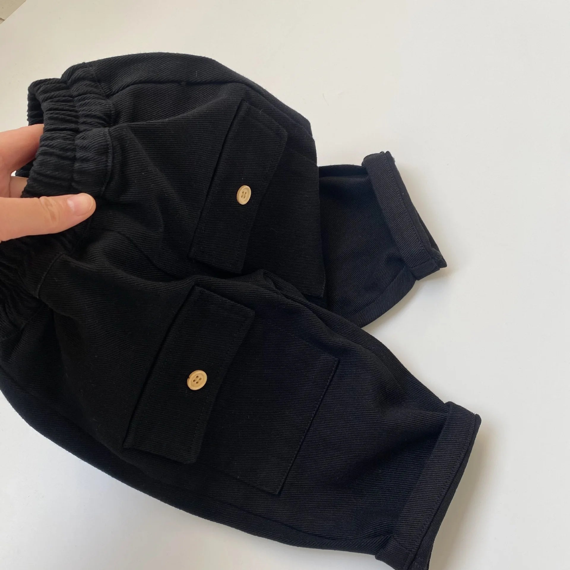 Front-Pocket Solid Casual Pants