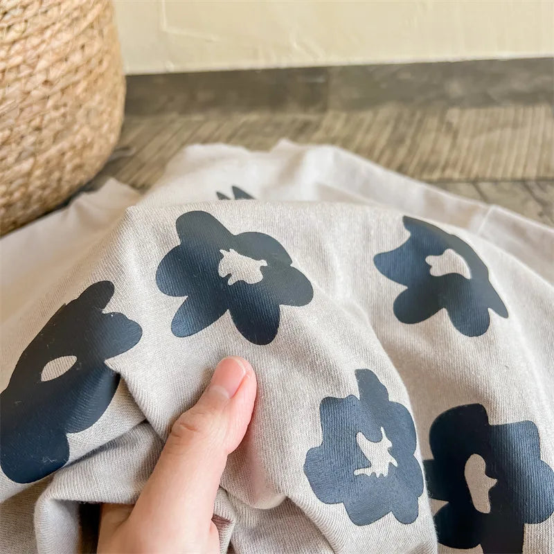 Floral-Print Oversized Tee