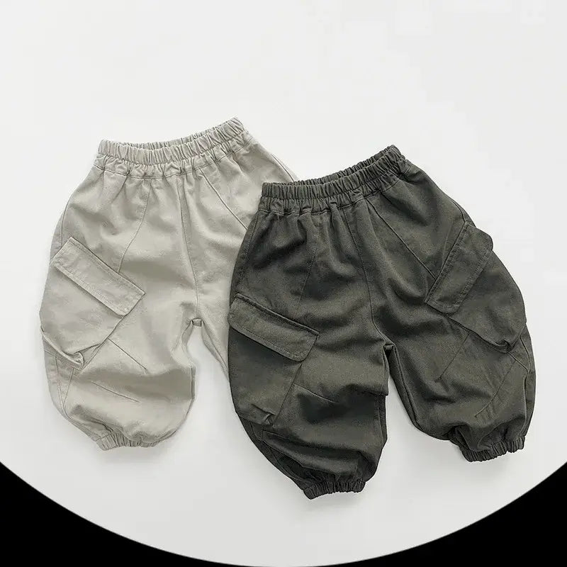 Children's Solid Cargo Pants
