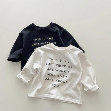 Letter Print Long-Sleeved Tee