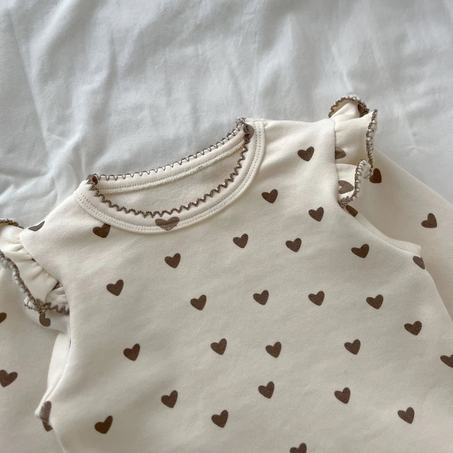 Heart Fly Sleeve Tops & Pants Set
