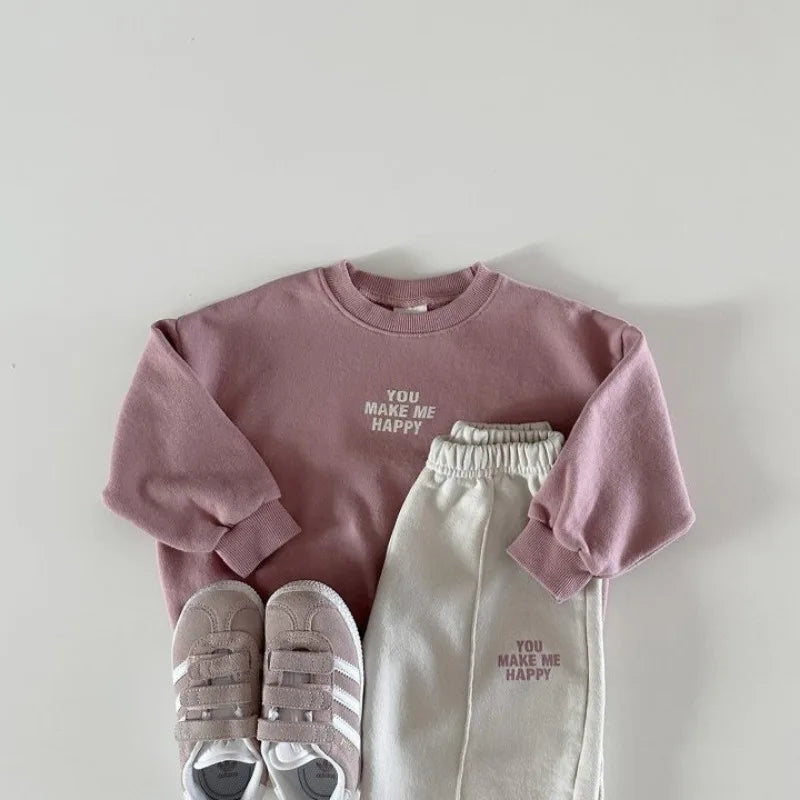 'You Make Me Happy' Jogger Set