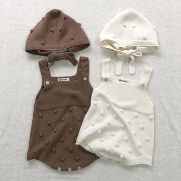 Knitted Romper & Hat Set