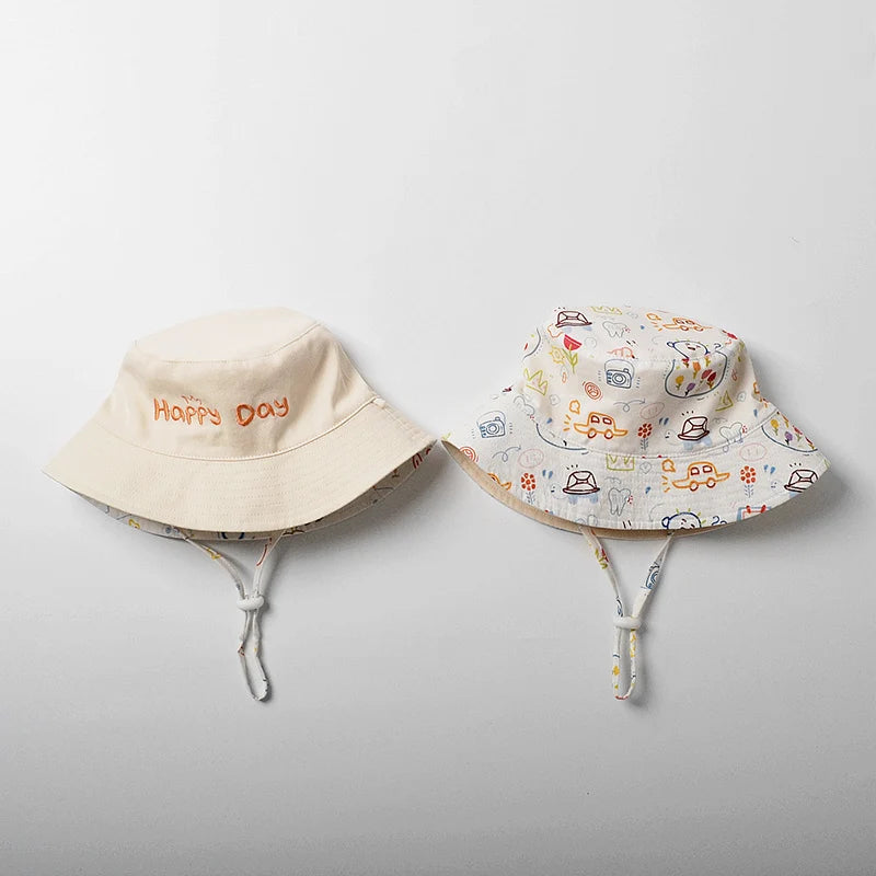 Reversible Cartoon Print  Bucket Hat