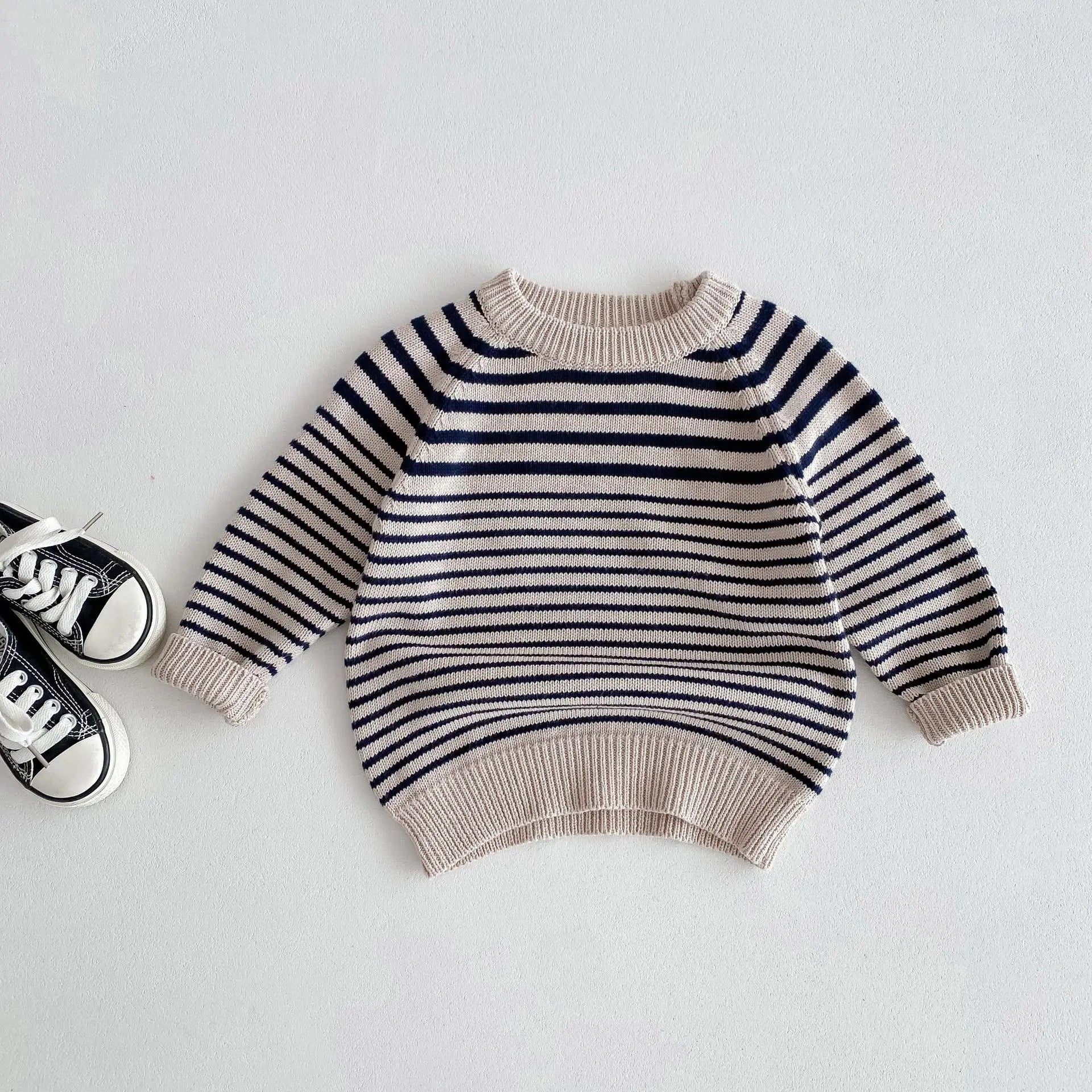 Striped Unisex Long-Sleeved Sweater