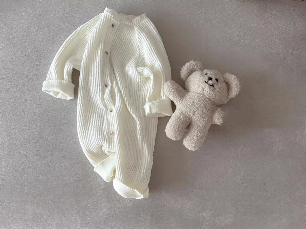 Comfy Long Sleeved Solid Romper