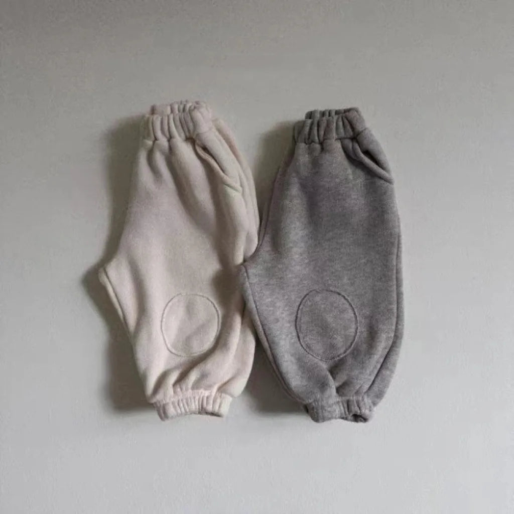 Thick Fleece Solid Jogger Set