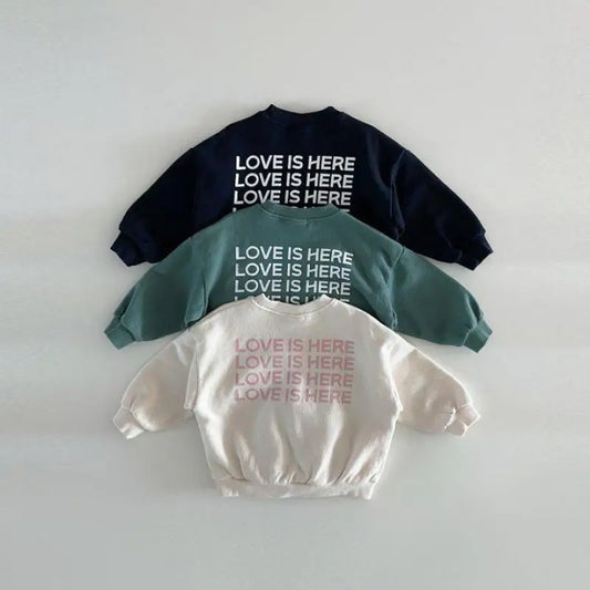 'LOVE IS HERE' Casual Sweatshirt'