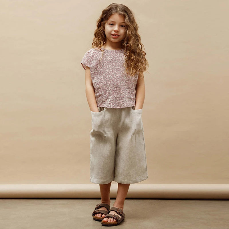 Retro Girls Ankle-Length Pants