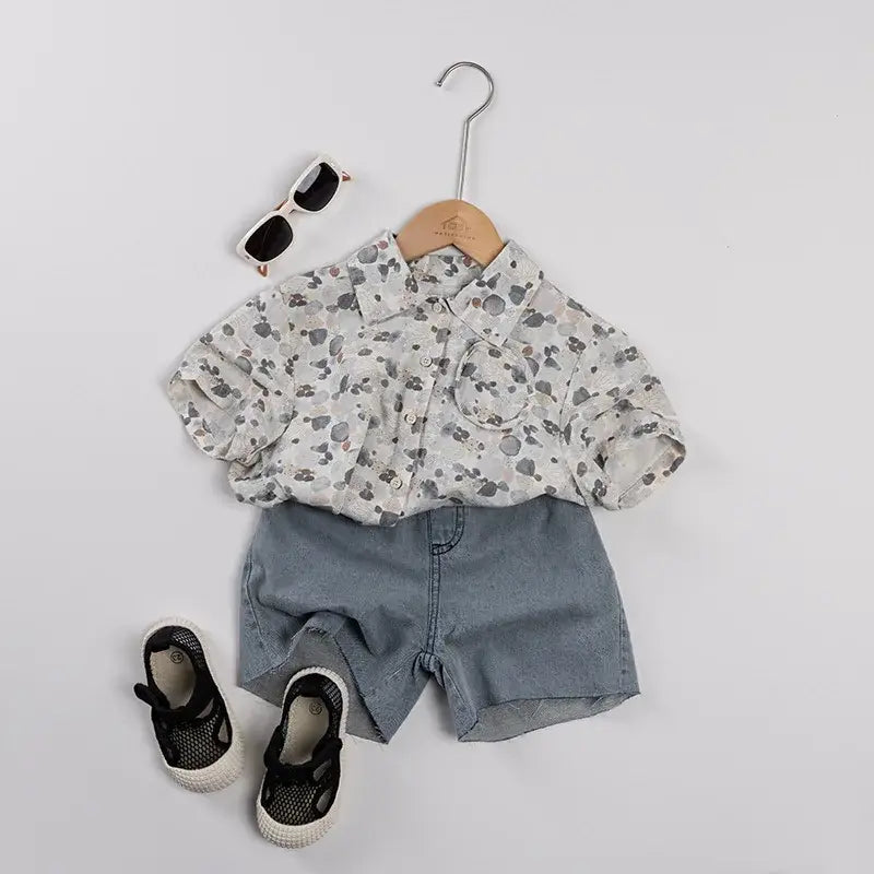 Soft Solid Denim Shorts