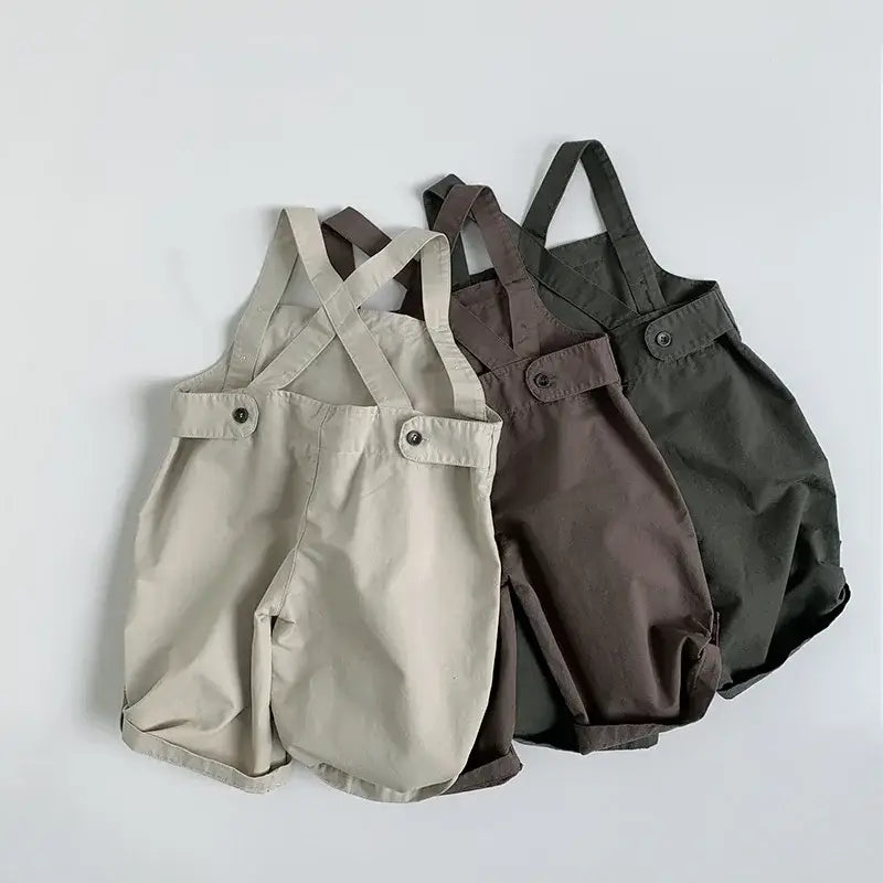Children's Solid Vintage Overalls