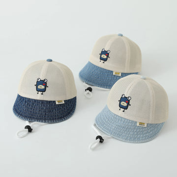 Denim Splicing Mesh Baseball Cap