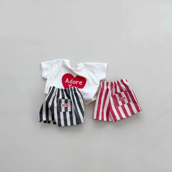 Striped Casual Cotton Shorts