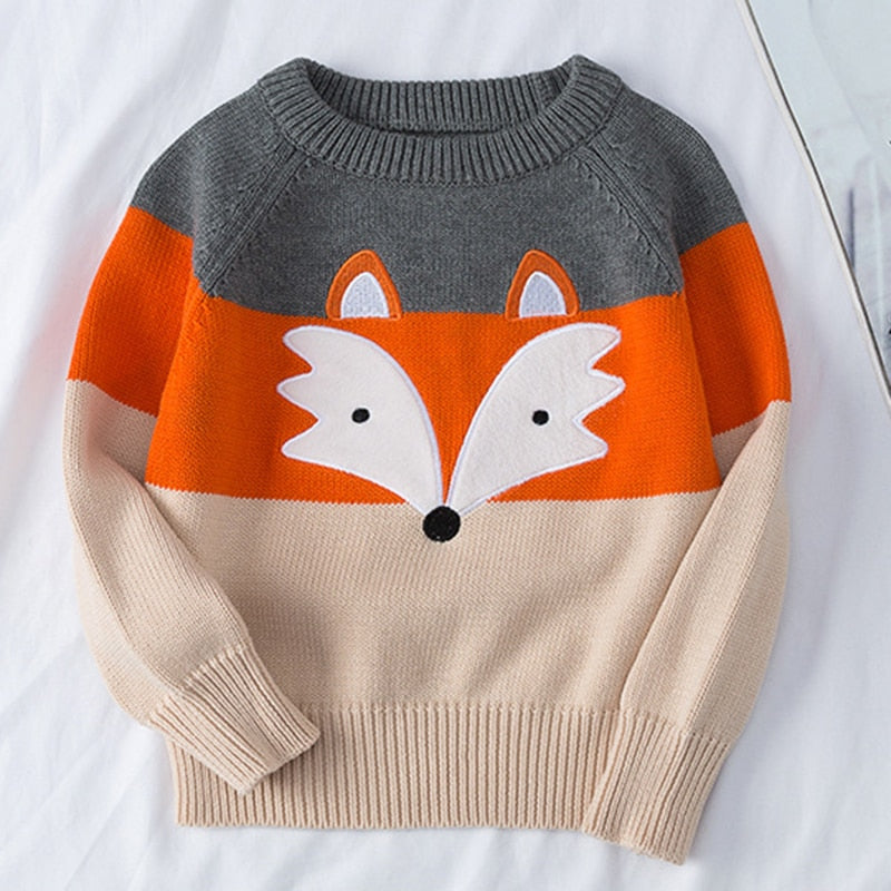 Fox Knitted Lightweight Sweater