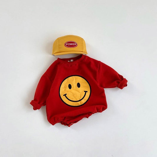 Big Smiley Face Baby Jumpsuit