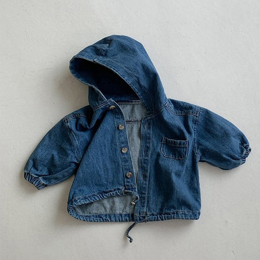 Hooded Corduroy/Denim Jacket