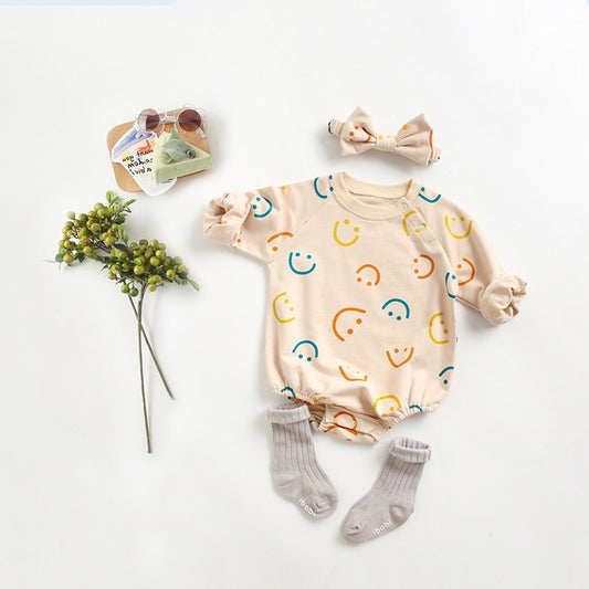 Colorful Smiley Onesie With Headband