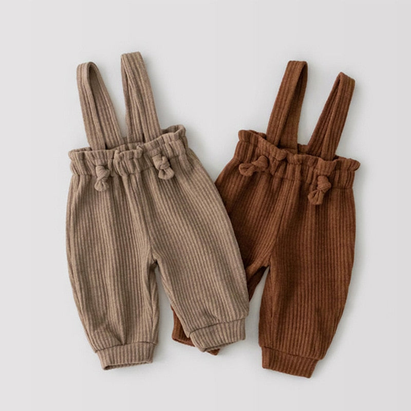 High-Waisted Striped Corduroy Pants