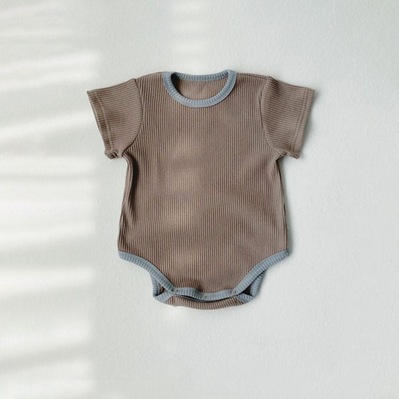 Solid Patterned Baby Bodysuit