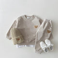 Gray Cute Bear Jogger Set